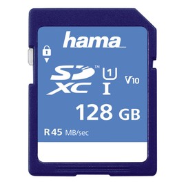 Hama Class 10 SDXC Memory Card 128 GB / UHS-I / 45 Mbps