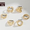 GIGB PBDK Chunky Gold Stackable Rings for Women Open Adjustable
