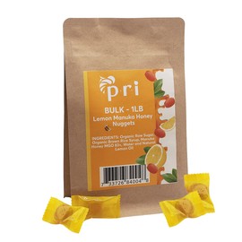 P.R.I Manuka Honey & Lemon Nuggets, Sweet and All Natural Hard Candy Treat, 1lb