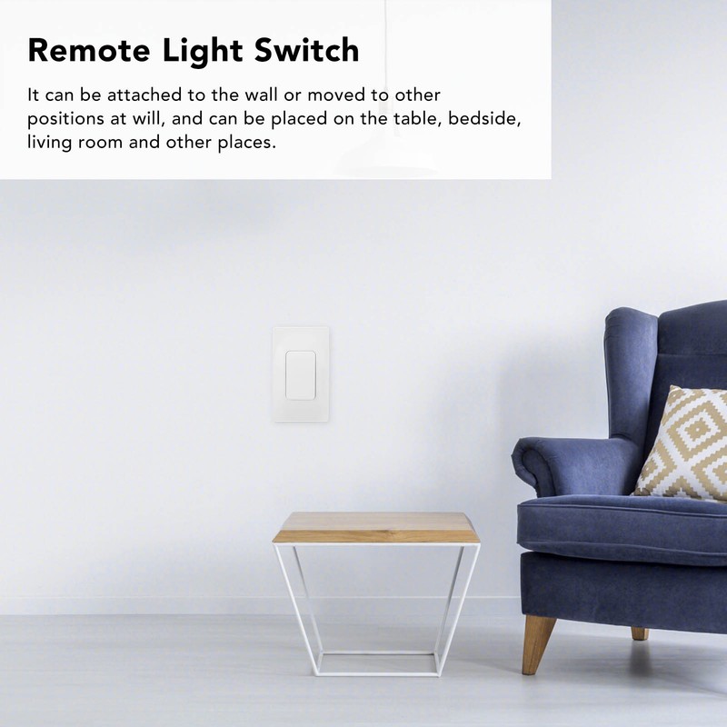 Wireless Light Switch Self Powered 433MHZ Remote Control Battery Free