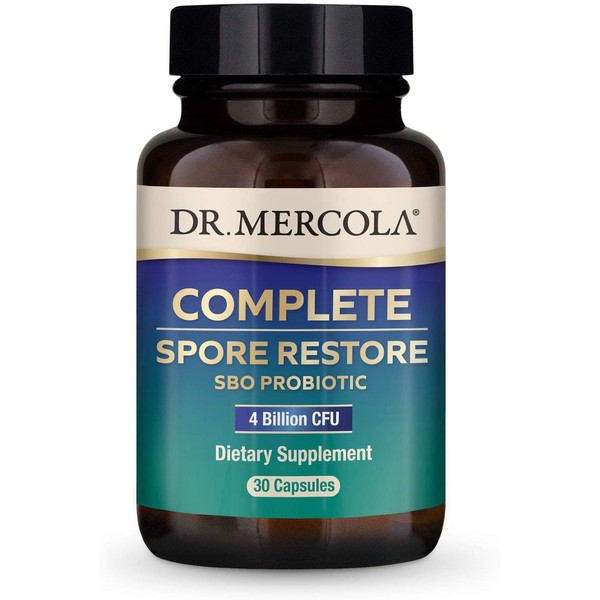 Dr. Mercola, Complete Spore Restore, (4 Billion CFU), 30 Servings (30 Capsules), Provides Supports Immune Function, Non GMO, Soy Free, Gluten Free