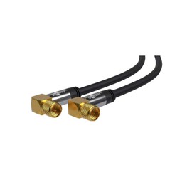 Goobay 70573 SAT Antenna Cable, 135 dB, 4x Shielded, Black, 2m Length