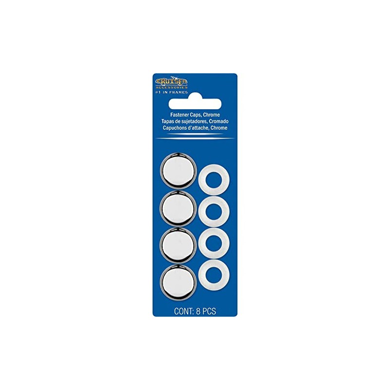 Cruiser Accessories 82630 License Plate Frame Fastener Caps, Chrome