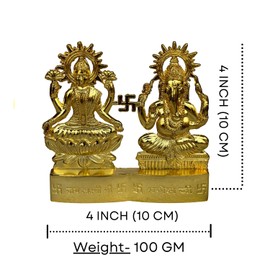 Salvus App SOLUTIONS Metal Handmade Kamdhenu Cow & Calf Kamdhenu Cow And Calf Idol Statue And Sculpture Showpiece For Antique Items (LakshmiGanesh)