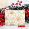 CHRORINE Christmas Wrapping Paper Snowflake Tissue Paper with Snowflake Stikers