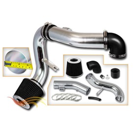 Rtunes Racing Cold Air Intake Airflow Induction Kit + Filter Combo Black Compatible for 05-10 Cobalt 2.2L/2.4L I4