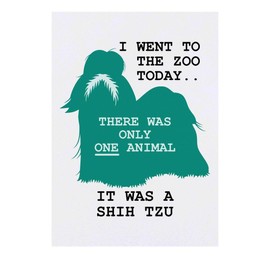 'Funny Shih Tzu Joke' Temporary Tattoo - Water Resistant, Skin-Safe, Non-Toxic Transfer (TO00084235)