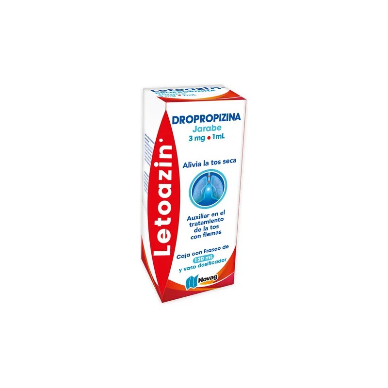 Letoazin Jarabe 300 Mg, 1 Frasco 120 Ml + Vaso