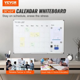 36 X 24 Inches Magnetic Dry Erase Calendar Board Monthly Planner Whiteboard Wall Whiteboard for Wall 1 Magnetic EraseDefault: Default