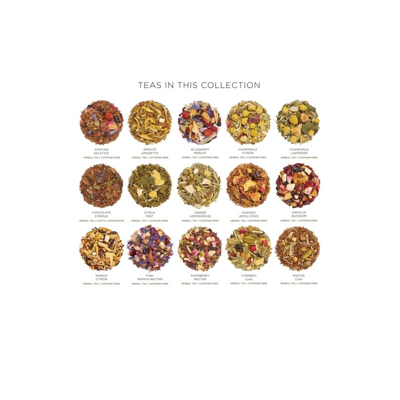 Tea Forte Single Steeps Loose Leaf Tea Sampler, Assorted Variety