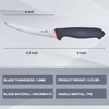 DELFINA 6 Inch Boning Knife for Meat Cutting, Semi-flexible Curved