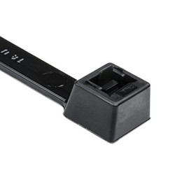 Hellermann Tyton North America RT150REP0X2 Releasable Cable Tie, 15.4" Long, 175 lb. Tensile Strength, PA66, Black, 0.35" Width, 15.4" Length (Pack of 25)
