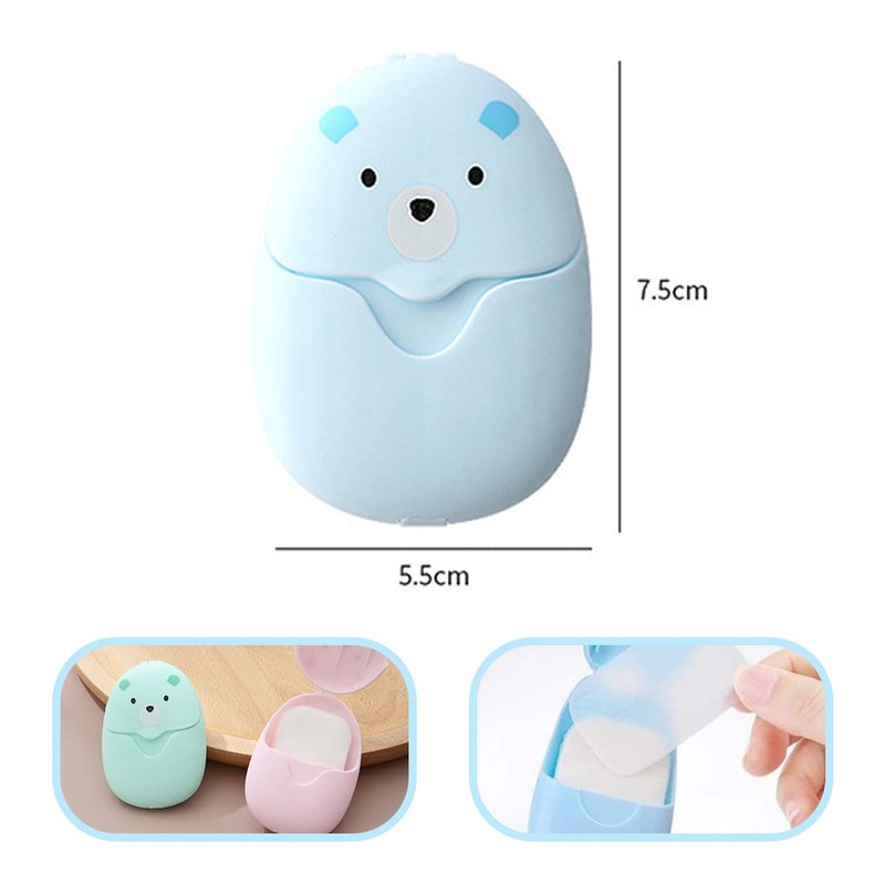 Ancuioyz 3 Boxes Paper Soap, Portable Soap Sheets Disposable Paper