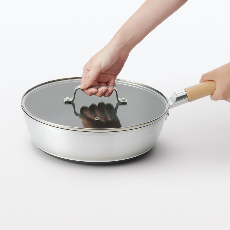 Muji 83453787 Tempered Glass Lid for Easy Visibility Diameter 11.0