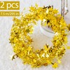 2 Packs Christmas Star Tinsel Garlands Gold Sparkly Tinsel Wire