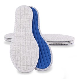 SULPO 3 Pairs of Insoles for Barefoot Shoes, Shoe Insoles Made of Cotton and Latex, Fresh Insoles with Activated Carbon Against Odour, for Men and Women, Sizes 36-48