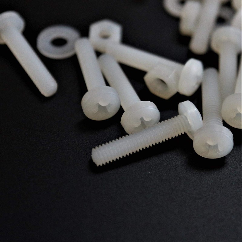50 x Nylon Flat Head Cross Head Plastic Machine Screws