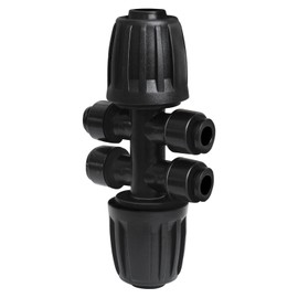 WZFLRUA 6 Pack 1/2 Inch To 1/4 Drip Irrigation Fittings - Drip Line Irrigation 1/2'' to 1/4'' Barbed Tee Adapter Push-to-Fit Reducer 3 Way Connectors for Drip Irrigation System
