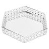 Crystal Tray Mirror Hex Shaped Multifunctional Dessert Pastry Fruit Storage