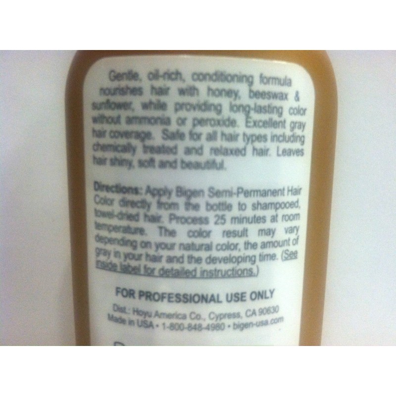 Bigen Semi Permanent Hair Color, Natural Black, 3 Fl Oz