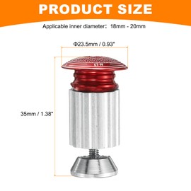 sourcing map Bar End Plugs Aluminum Handlebar End Caps Bike Plugs 0.6oz Expanding Locking for MTB Road BMX Fixed Gear Bike, Red