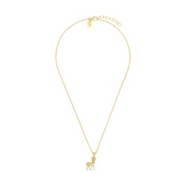 Prinzessin Lillifee 2038748 Necklace with Pendant 925 Sterling Silver Girls Children's Necklace 35 + 3 cm Pink Fawn Comes in Jewellery Gift Box, Sterling Silver