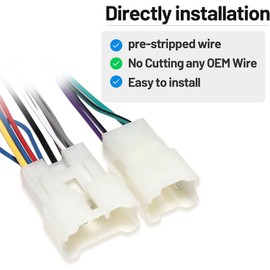 RED WOLF Car Radio ISO Wiring Harness Compatible with Toyota 2005-2020 Tacoma, 1996-2009 RAV4, 2004-2018 Tundra, Subaru 2014-2019 WRX Forester Non JBL System Aftermarket Stereo ISO Wire Cable Plug