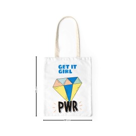 Le Jardin du Lin Printed Shopping Bag, Reusable Bag, Foldable, Fabric Bag with Two Long Handles, Size: 48 x 55 cm