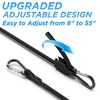 SDTC Tech 48 Inch Adjustable Bungee Cords with Carabiner Hooks,