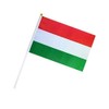 10 Pack Hungary Hungarian Flags on Stick 5x8 Inch,Patriotic Decorations,Classroom