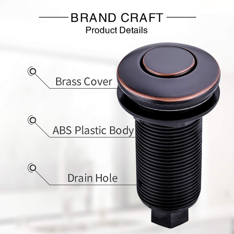 SINKINGDOM Sink Top Garbage Disposal Air Switch Kit with Long