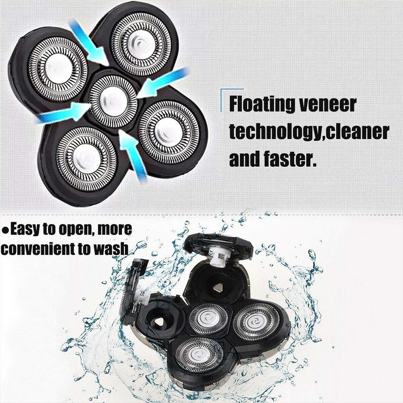 5 Head Shaver Replacement Blades for Electric Razor - Bald