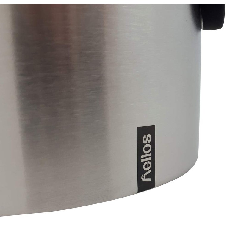 Helios Enduro Push Stainless Steel Vacuum Jug 0.6 Litre, Metallic