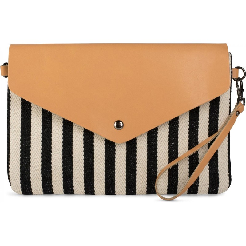 styleBREAKER envelope clutch the maritime stripe look with fish bone