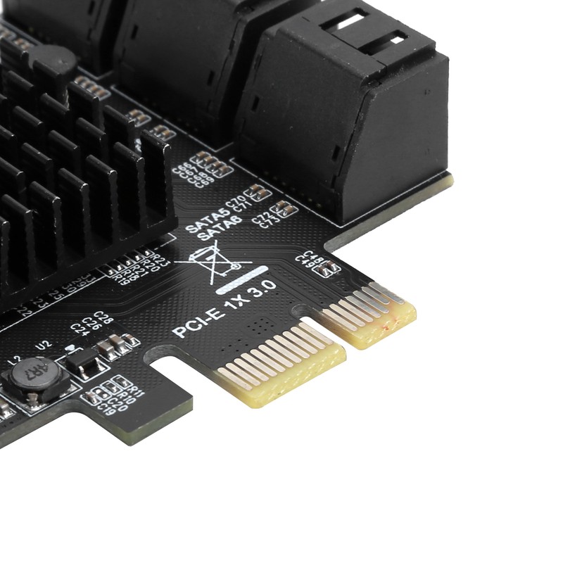 Expansion Card PCIE to 6Port SATA3.0 Hard Disk 6G ASM1166