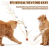 LETTERASHQP 8 Stück Interaktives Katzenspielzeug Ball Feder Interaktiver Spielball für