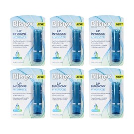 Blistex Lip Infusions Hydrate Lip Moisturizer 0.13 onzas (paquete de 6)