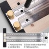 Smgda Precision Marking T-Ruler, 200mm Stainless Steel T Square, Woodworking