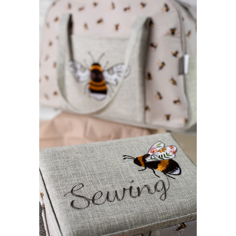 Hobby Gift Medium Sewing Craft Hobby Storage Box, Embroidered Sewing