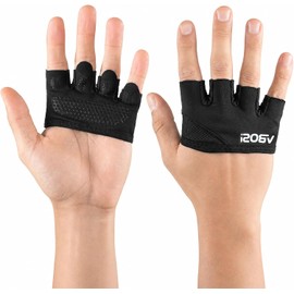 Quita los Callos Guantes para Gym, Antideslizante Guantes Gym, Diseño de Medio Dedo, Unisexo Calleras, para Gimnasio, Levantamiento y Entrenamiento (Negro)