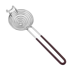 Egg Separator,Stainless Steel Egg Yolk White Separation Tool Long Handle Egg White Separator Kitchen Utility Gadget Cooking Baking Tools-Brown