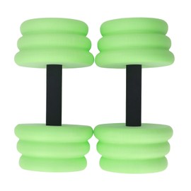 2pcs Floating Dumbbell EVA Thread Design Aquatic Exercise Dumbbell for Fitness Swimming Green