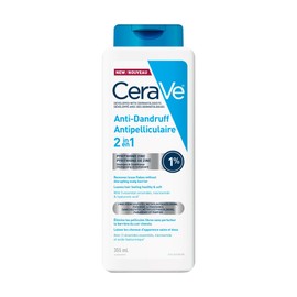 CeraVe 2-in-1 Anti-Dandruff Hydrating Shampoo and Conditioner, Gently Cleanse Scalp, Remove Flakes, & Reduce Itching while Hydrating the Hair. Suitable for all Hair Types, Even Colour-Treated. 355mL