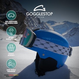 GOGGLESTOP Black, Original, Ski Helmet Clip, Ski Goggles Holder, Snowboard Helmet Holder, Easy to Install on Helmet, No Slipping, Suitable for Many Helmet Models