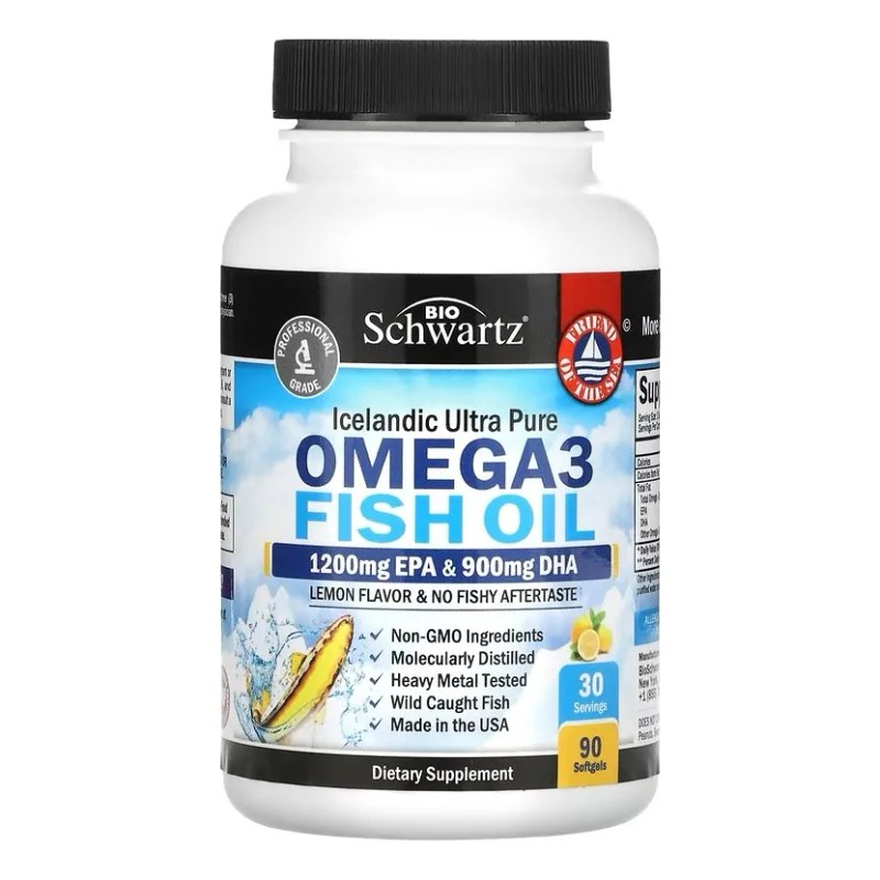 Omega 3 Bio Schwartz Aceite Pescado Sabor Limon 90 Caps