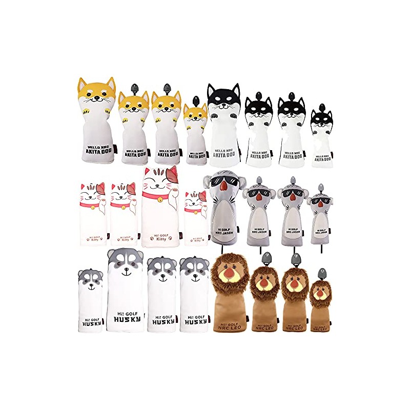 Golf Headcover Driver 1pc Wood FW 2pcs Utility UT Waterproof