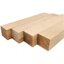 White Ash Lumber Turning Blanks - 2" x 2" (4 Pcs) - 2" x 2" x 6"