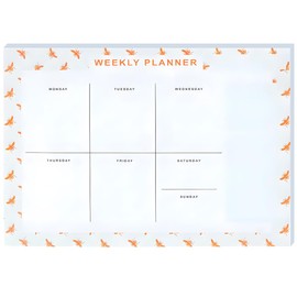 Deco Life® A4 Weekly Desk Planner Bees Design 60 Undated Pages 100gsm Premium Paper Simple To-Do List and Notes for Home Business Office Organiser and Productivity Planner