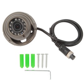 DC 12V Vehicle Interior Dome Camera Video Audio Recording Wide Angle IP67 Waterproof IR Night Vision for Bus RV and Van 1080P