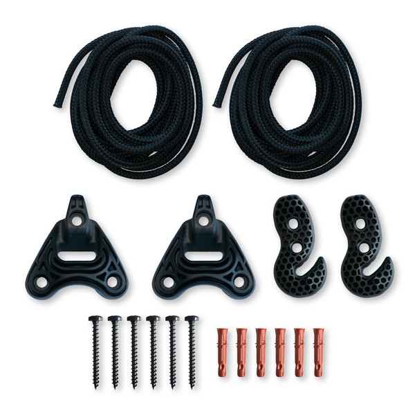 LA SIESTA® Universal Rope Black - Multipurpose Suspension for Hammocks